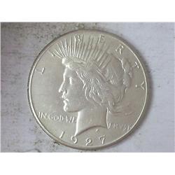 1927 PEACE SILVER DOLLAR (UNC)