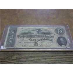 1864 CONFEDERATE $5 CURRENCY "RICHMOND"