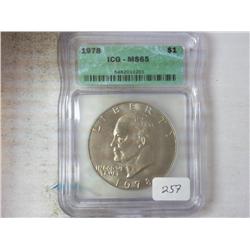 1978 IKE DOLLAR ICG MS65
