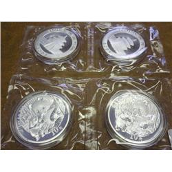 4-2005 CHINA 10 YUAN SILVER PANDA COINS (UNC)