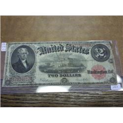 1917 US $2 LARGE SIZE LEGAL TENDER NOTE