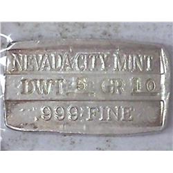 8.5 GRAM SILVER BAR NEVADA CITY MINT