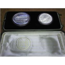 1982 ISRAEL 2 COIN SET 1 & 2 SHEQALIMS 1.1806 ASW