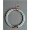 Image 1 : Chinese Jadeite And 14K Gold Mounted Bangle
