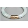 Image 2 : Chinese Jadeite And 14K Gold Mounted Bangle