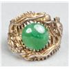 Image 1 : Chinese Qing Jadeite And Silver Gilt Ring