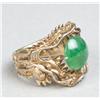 Image 2 : Chinese Qing Jadeite And Silver Gilt Ring
