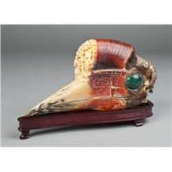 A Fine Chinese Carved Hornbill Casque