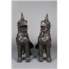 Image 1 : Pr. Of Massive Tibetan Bronze Temple Dogs