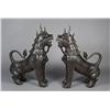 Image 2 : Pr. Of Massive Tibetan Bronze Temple Dogs