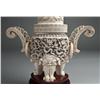 Image 2 : A Fine Chinese Carved Ivory Censor & Cover