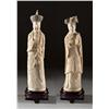 Image 1 : Pr. Of Finely Carved Chinese Qing Ivory Figures