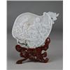 Image 1 : A Fine Chinese Carved Jadeite Plaque