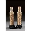 Image 1 : Pr. Of Finely Carved Chinese Miniature Ivory Vases