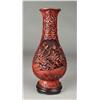 Image 2 : Chinese Cinnabar Vase on Stand