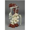 Image 1 : Chinese Carved Jade Vase & Cover On Stand