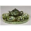 Image 1 : Chinese Carved Spinach Jade Tea Set