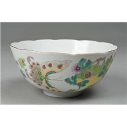 Finely Enameled Chinese Famille Rose Bowl