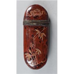 A Fine Chinese Carved Bamboo Eyeglass Case