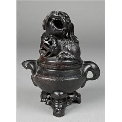 Chinese Bronze Censor on Stand