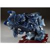 Image 2 : A Fine Chinese Carved Lapis Lazuli Urn on Stand