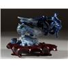 Image 3 : A Fine Chinese Carved Lapis Lazuli Urn on Stand
