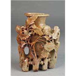 A Large and Impressive Soapstone Vase