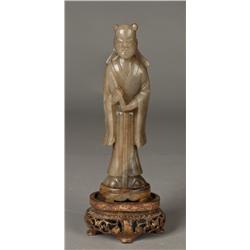 A Fine Chinese Soapstone Carving Of An Elder