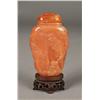 Image 1 : Fine Chinese Carved Agate Snuff Bottle On Stand
