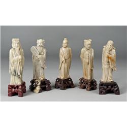 (5) Chinese Soapstone Figures