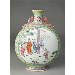 Chinese Famille Rose Porcelain Flask
