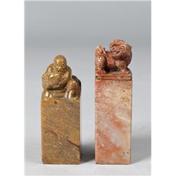 (2) Fine Chinese Soapstone Seals