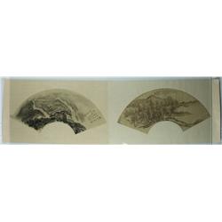 Pr. Of Chinese Hand Painted Fans on Paper