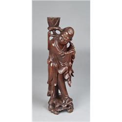 Large Chinese Hardwood Carving