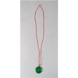 Very Fine Chinese Jadeite Carved Disc