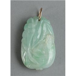 Chinese Carved Jade Gourd Shaped Pendant