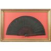 Image 1 : A Chinese Black Lacquer & MOP Shadowbox Fan