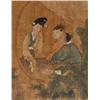 Image 3 : Pr. Of Chinese Watercolor Paintings on Silk on Board