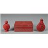 Image 1 : (3) Chinese Cinnabar Articles