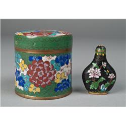 (2) Chinese Cloisonne Articles