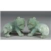 Image 1 : Pr. Of  Chinese Carved Jade Foo Dogs