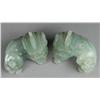 Image 2 : Pr. Of  Chinese Carved Jade Foo Dogs