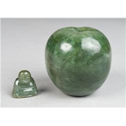 (2) Pieces of Green Nephrite Jade