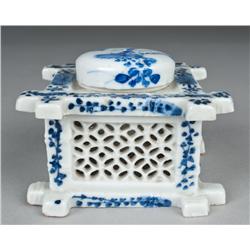 Chinese Blue And White Porcelain Inkstand