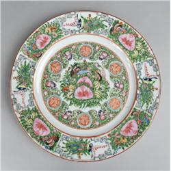 Chinese Export Rose Medallion Porcelain Plate