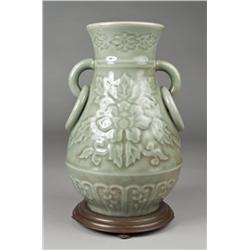 Chinese Celadon Glazed Porcelain Vase