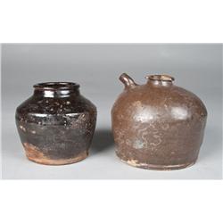 (2) Chinese Song Dynasty Pottery Vessels