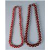 Image 1 : (2) Chinese Red Hardstone Necklaces