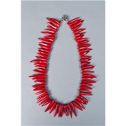 Fine Chinese Red Branch Coral Necklace