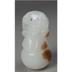 Fine Chinese White Hardstone Double Gourd